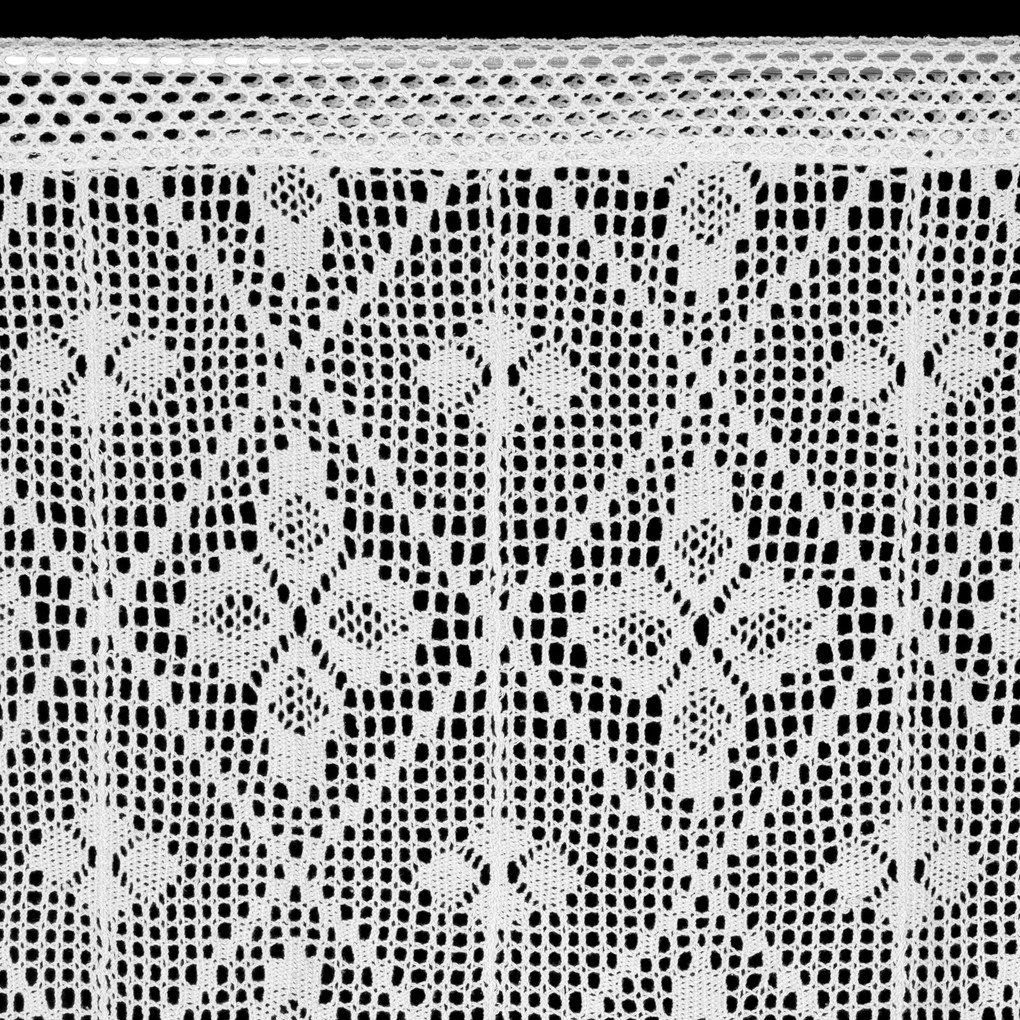 KRÁTKA ZÁCLONA NA PÁSKE MARTHA 150X30 CM BIELA
