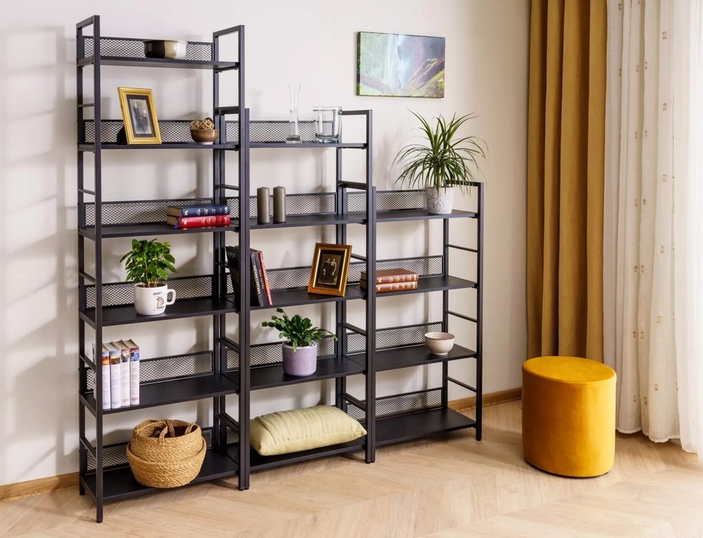 Regál Raw R4 121 cm černý