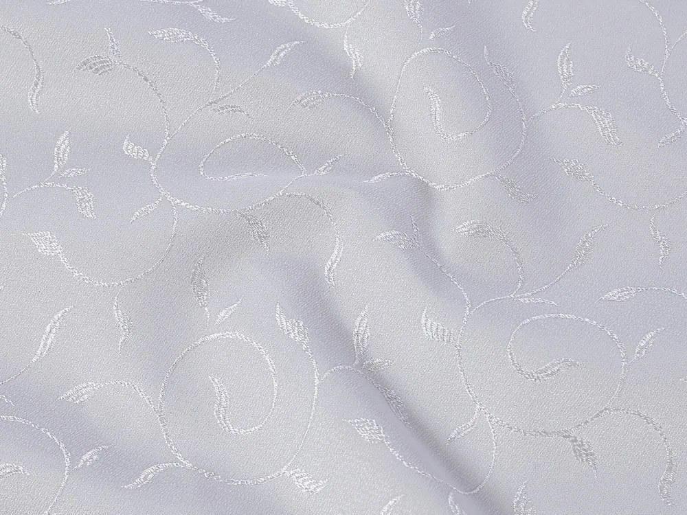 Biante Teflónový behúň na stôl TF-031 Popínavé lístky - svetlo sivý 45x160 cm