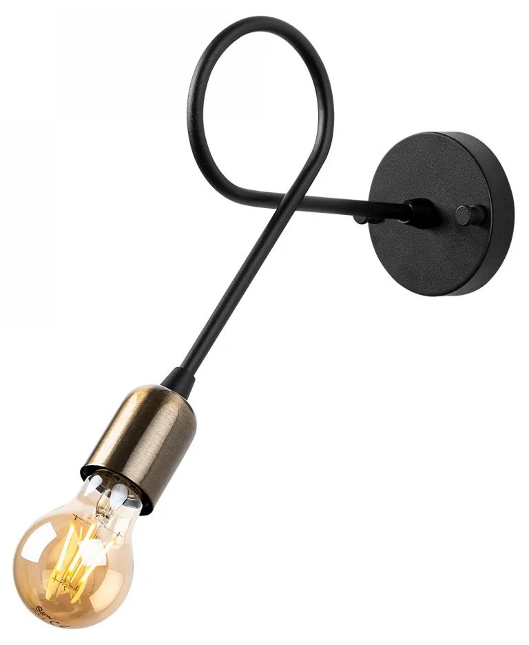 Nástenná lampa Viraj čierna