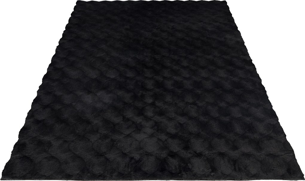 Kusový koberec Diamond Cut 800 Anthrazit, 200x290, čierna, obývacia izba, Obsession