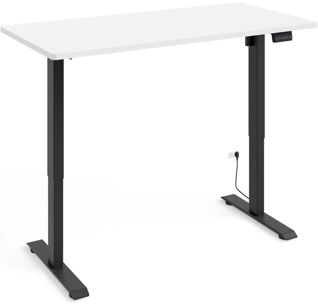 Elektrický PC stolík Motiva 140 (biela + čierna). Akcia -20%. Vlastná spoľahlivá doprava až k Vám domov. 1124895