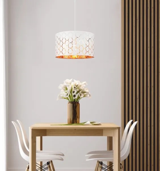 Luster na lanku ULLE 1xE27/15W/230V biela