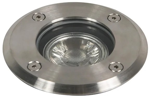 Vonkajšie zemné bodové svetlo oceľ 11 cm IP67 - Basic Round