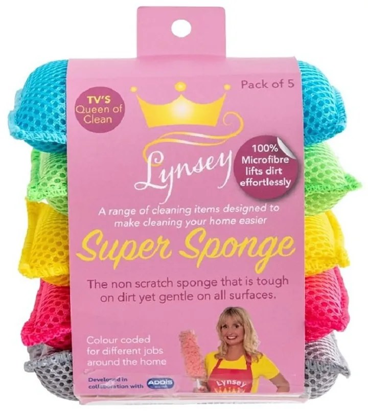 Súprava 5 špongií na riad z mikrovlákna Addis Super