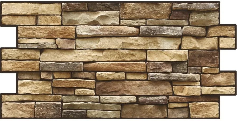 Obkladové panely 3D PVC TP10023829, cena za kus, rozmer 960 x 476 mm, bridlica hnedá, GRACE