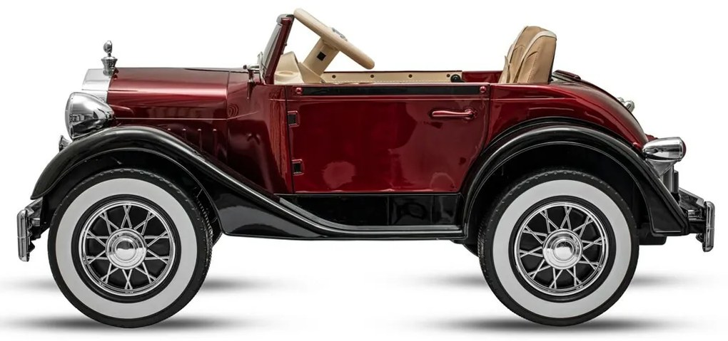 Elektrické autíčko Retro 4x4 Baby Mix lakované červené