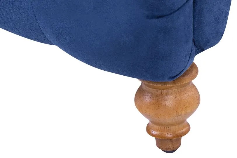 Čalúnená leňoška modrá MURET Beliani