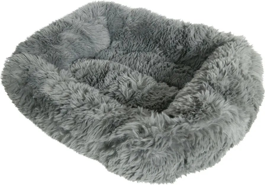 Šedý chlpatý zvieracie pelech - 55 * 42 * 15cm