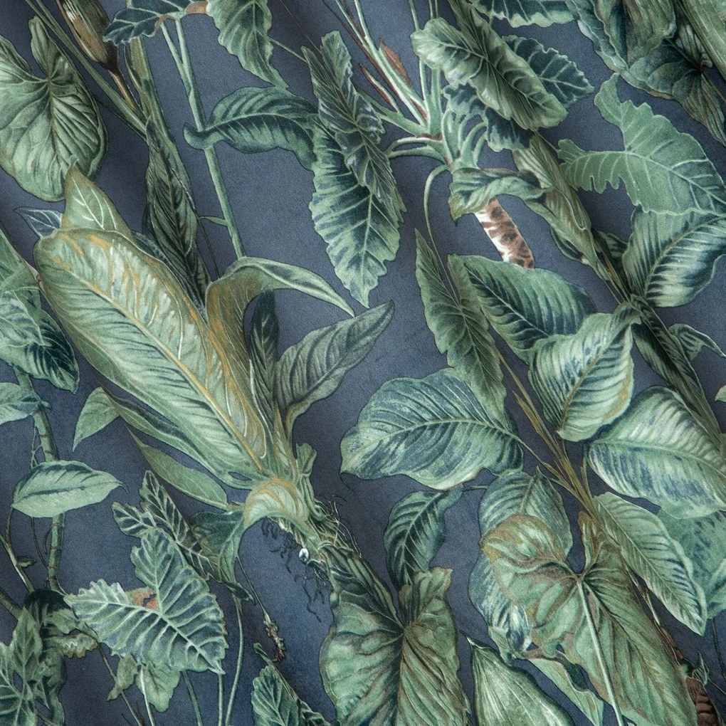 ZATEMŇOVACÍ ZÁVES NA KRÚŽKOCH KLARA 140X250 CM LISTY