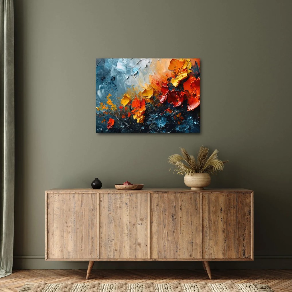 Obraz - Abstraktná maľba kvetov III. (70x50 cm)