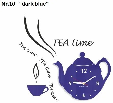 Dekoračné kuchynské hodiny Tea Time sivá