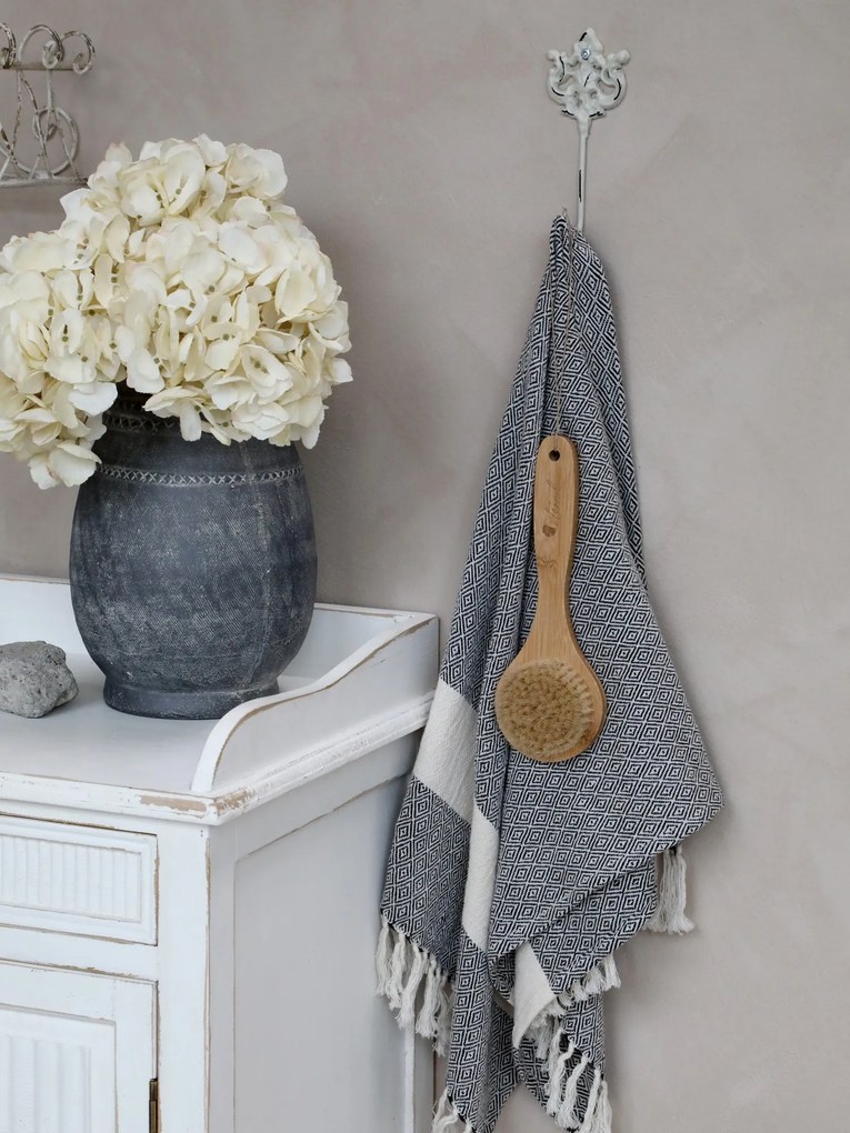 Šedá antik keramická váza so vzorom Cholet M - Ø 19*25 cm