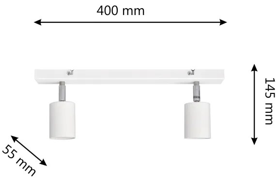 LED Bodové svietidlo TUNE 2xGU10/4,8W/230V biela