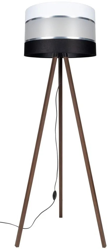 Stojacia lampa CORAL 1xE27/60W/230V hnedá/čierna/biela/chróm