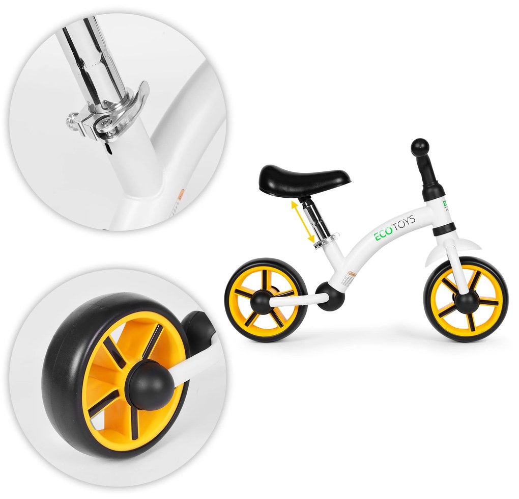 Detský balančný bicykel, čierne ECOTOYS