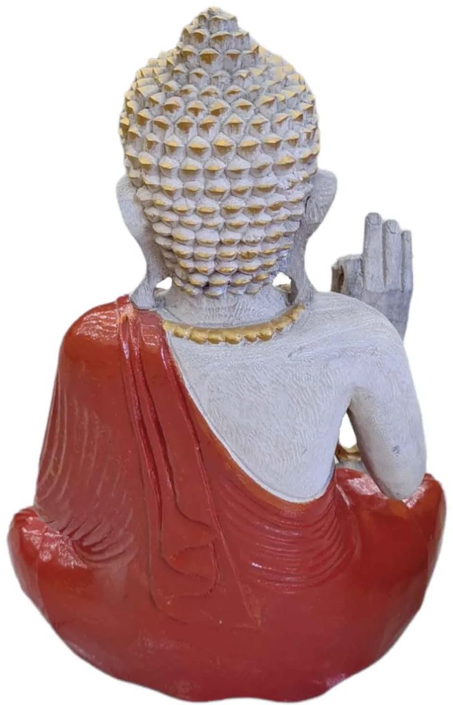 Buddha červený 3 40 cm