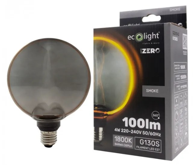ECOLIGHT Dekoratívna LED žiarovka E27 4W 100lm G130 - rada ZERO
