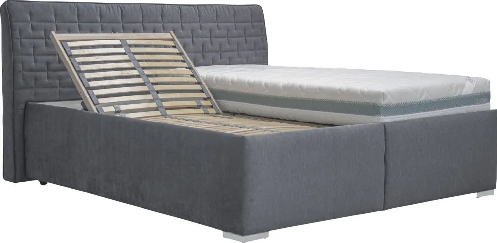 Posteľ Rita 180x200 cm, šedá látka