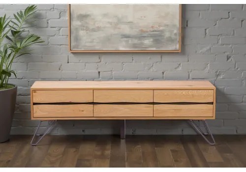 TV-skrinka 46342 Edge 160cm Masív drevo Dub - Komfort-nábytok
