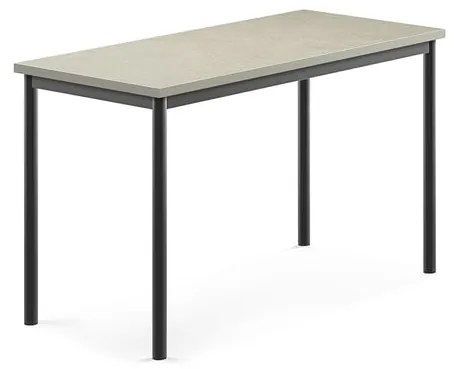 Stôl SONITUS, 1200x600x720 mm, linoleum - svetlošedá, antracit