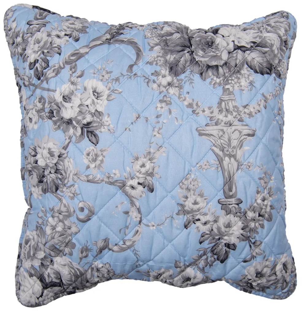 Modrý vintage povlak na vankúš M - 50 * 50 cm