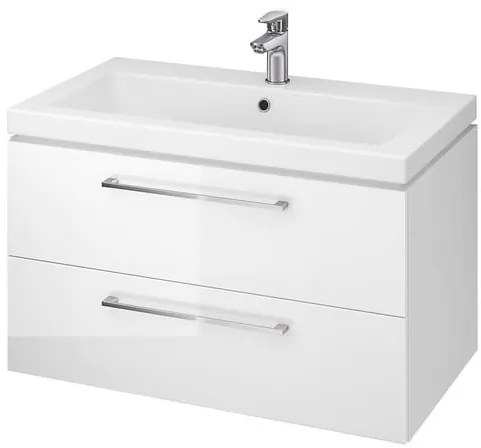 Kúpeľňová skrinka s umývadlom Cersanit LARA 79,4x46x44,7 cm biela lesk S801-149-DSM