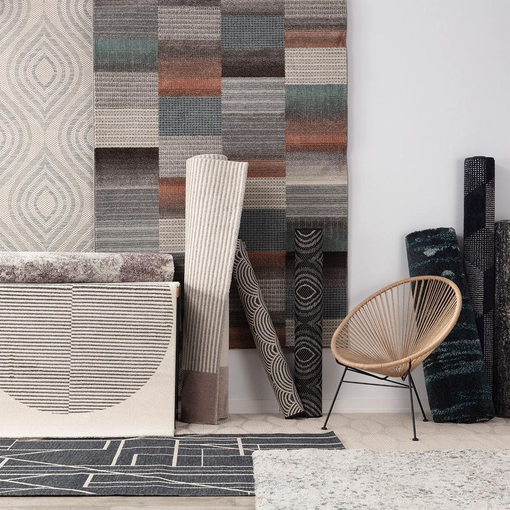 Koberec Sevilla paper white/grey 120x170cm