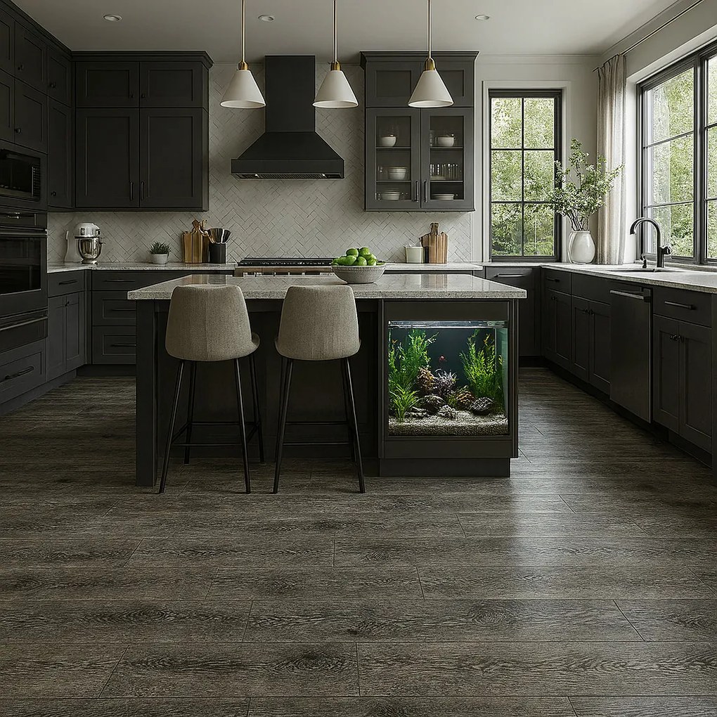 PVC podlaha - lino Domo 2153, na mieru, šíře 2m,3m, šedá, bez podkladu, kuchyňa, Beaulieu International Group