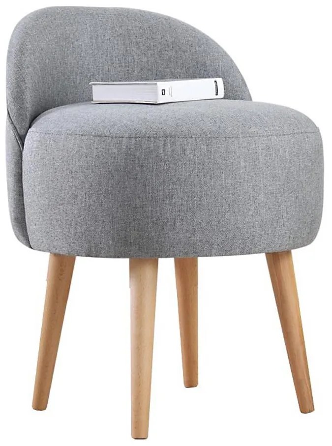 Taburet NIKI, priemer 46 cm, sivý
