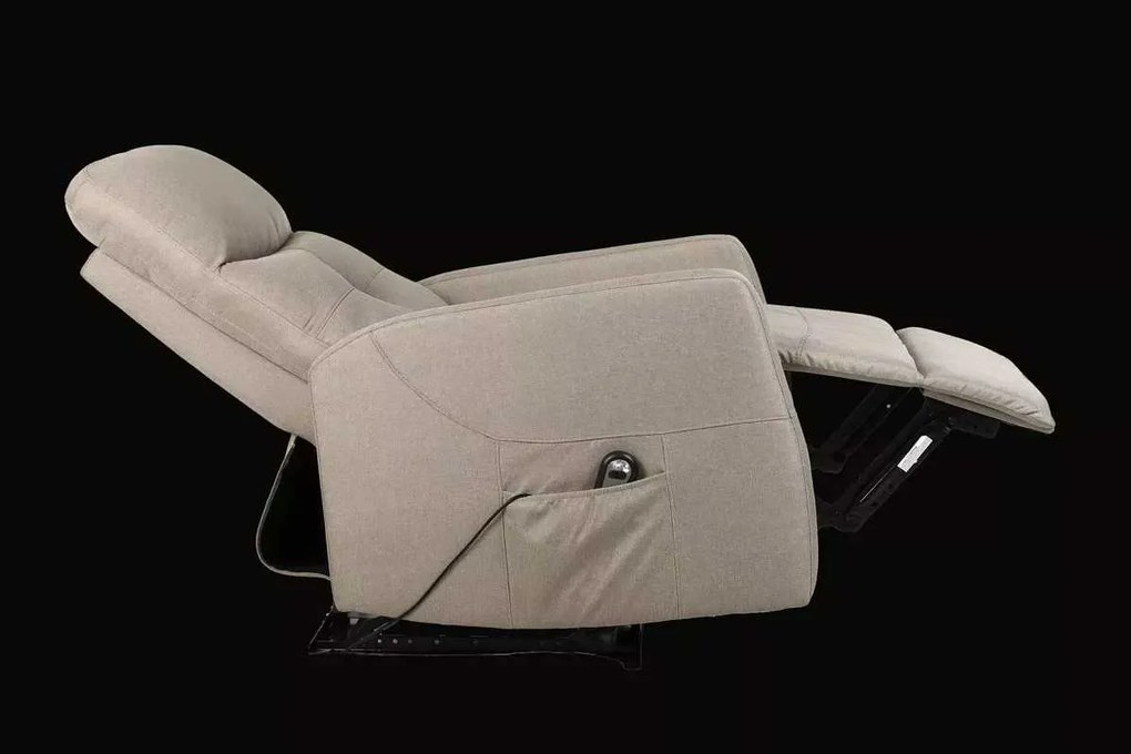 LuxuryForm DESIGN Elektricky polohovateľné televízne kreslo SEMIR - béžové