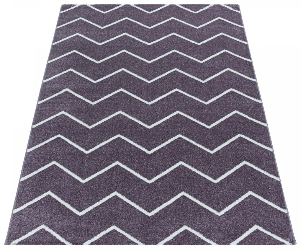 Ayyildiz, Kusový koberec Rio 4602 lila, 80x250, fialová, kancelária