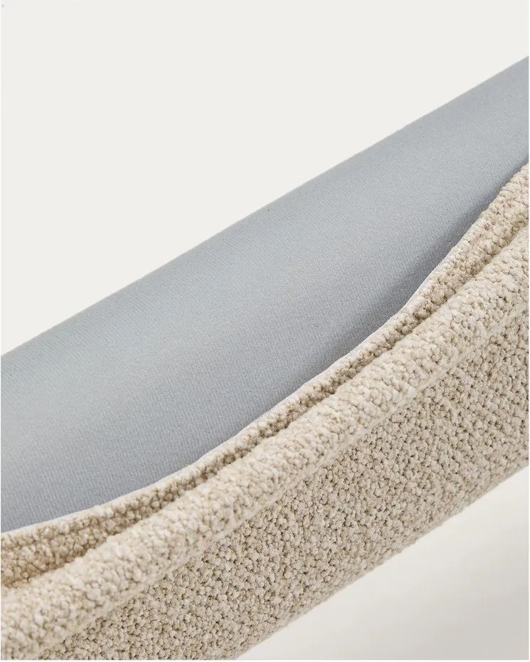 Béžová čalúnená dvojlôžková posteľ bez roštu 160x200 cm Odina – Kave Home