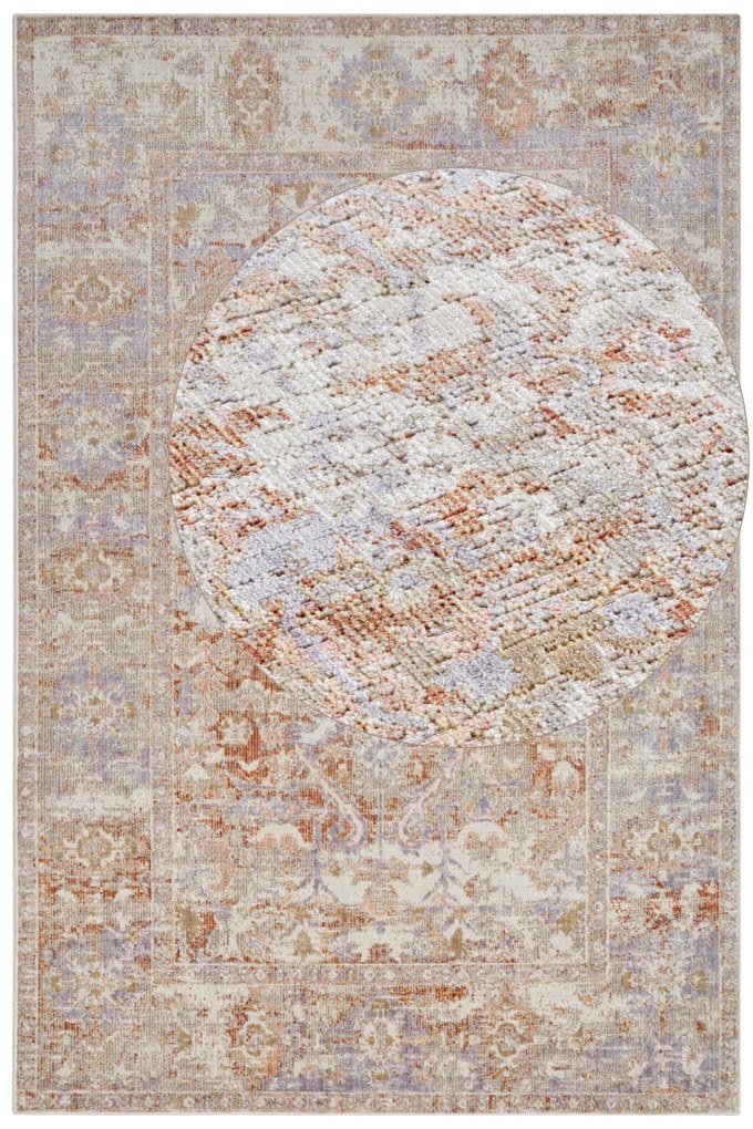 Hanse Home, Kusový koberec Cairo 105587 Port Said Cream Red – na von aj na doma, 160x235, oranžová, chodba / predsieň