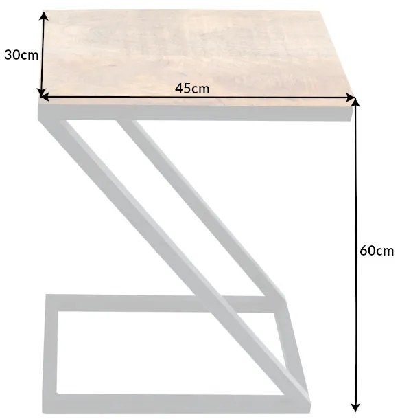 Dizajnový odkladací stolík Marconi 30 cm mango