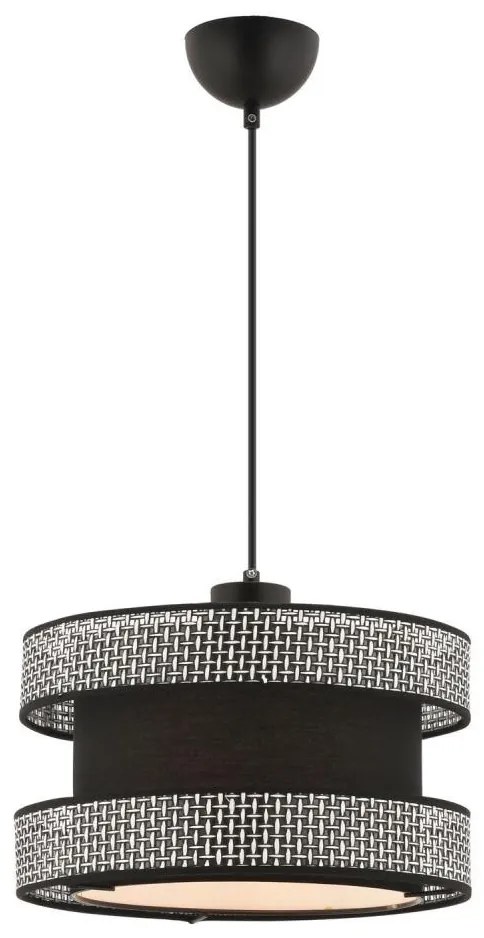 Závesné svietidlo na lanku HALO 1xE27/60W/230V čierna/sivá