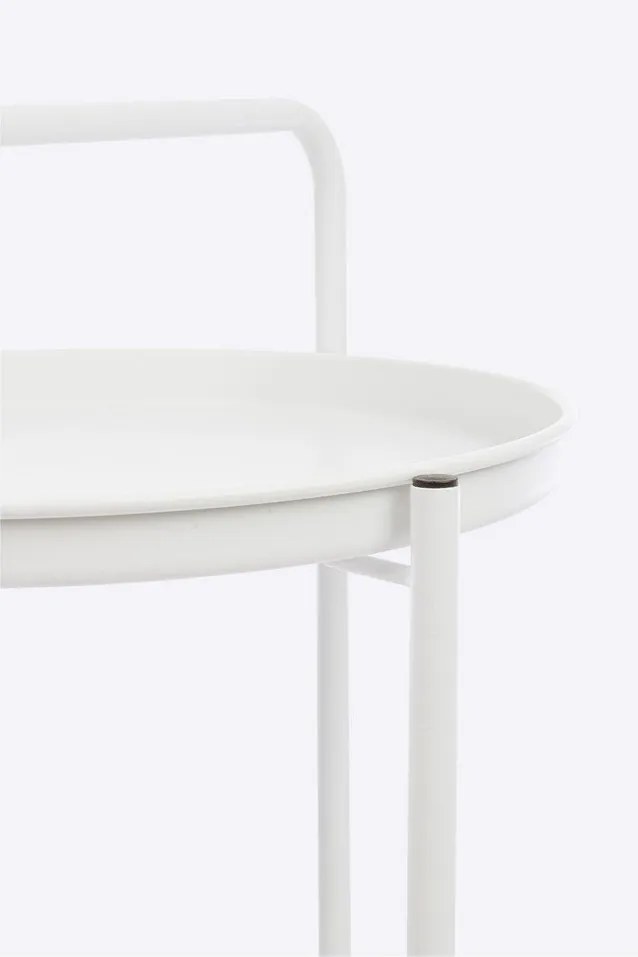 Oceľový servírovací stolík na kolieskach ø 44,5 cm Austin – Yes Everyday