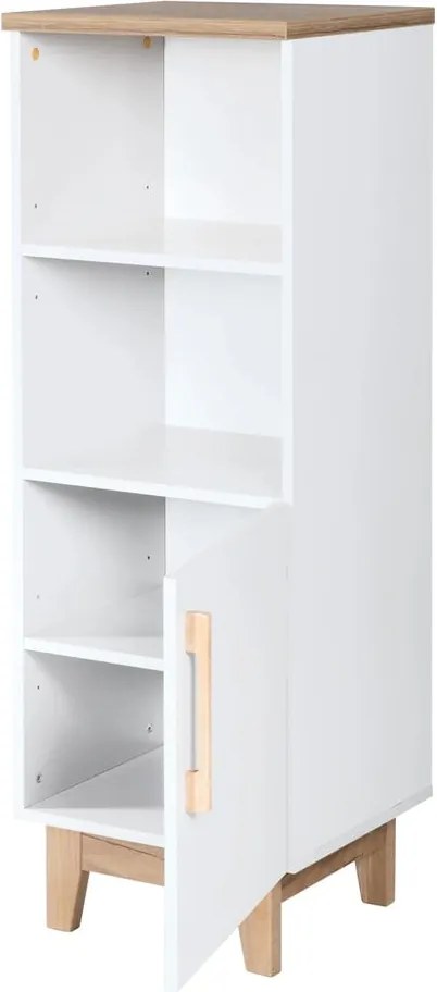 Biela detská knižnica v dekore duba 45x128 cm Finn – Roba