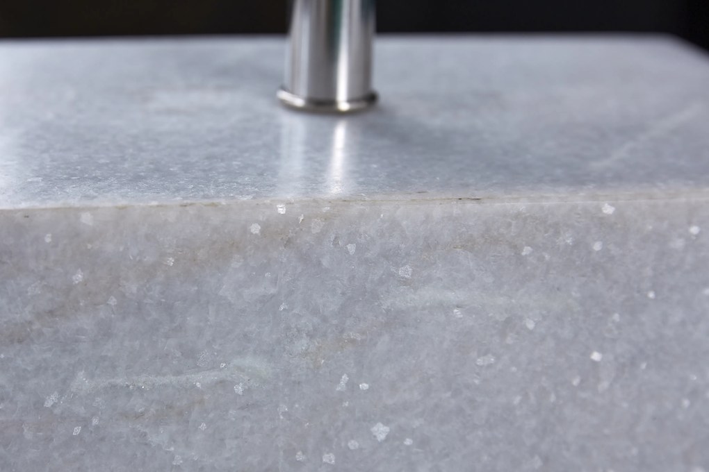 Stolná lampa mramorová 55cm biela RÁM