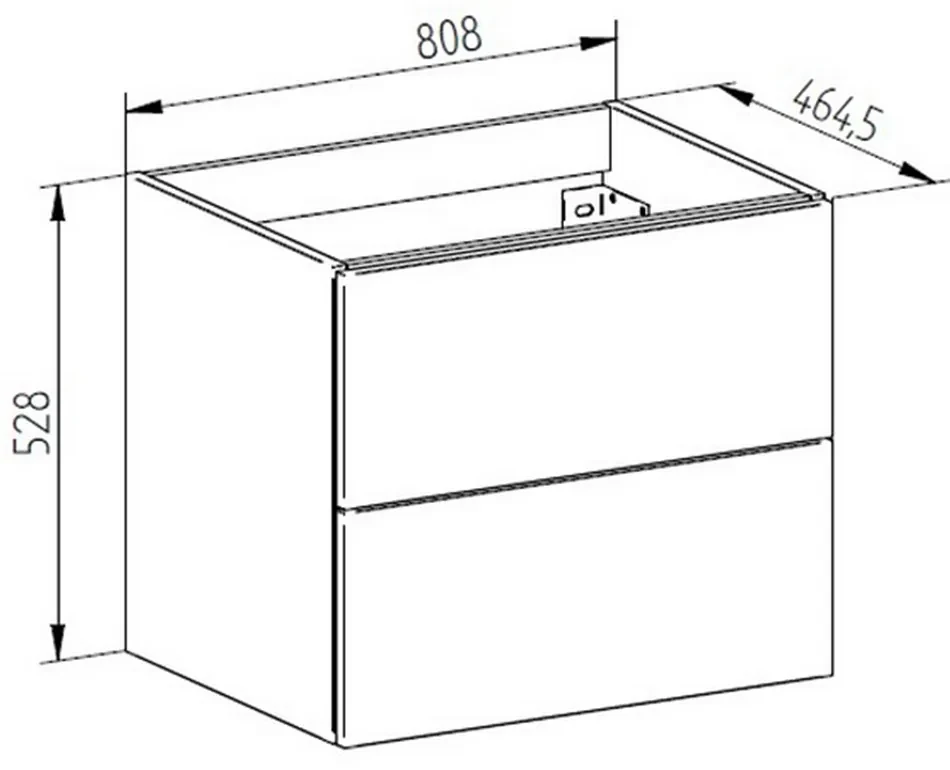 Mereo Mereo, Aira, kúpeľňová skrinka s umývadlom z liateho mramoru 81 cm, MER-CN741M