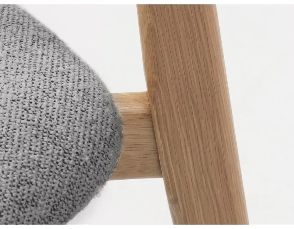 Svetlosivá/v prírodnej farbe jedálenská stolička Elim – Unique Furniture