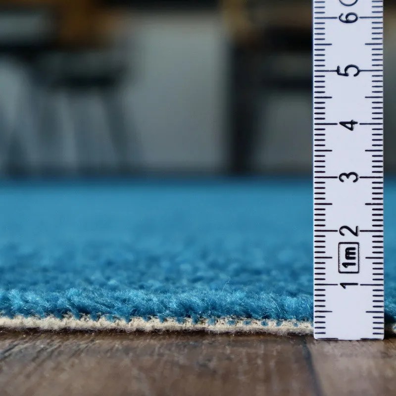 AKCIA: 300x400 cm Kusový koberec Eton tyrkys - obšitý zo všetkých strán, šíře, modrá, filc, kancelária, AladinWorld Expres