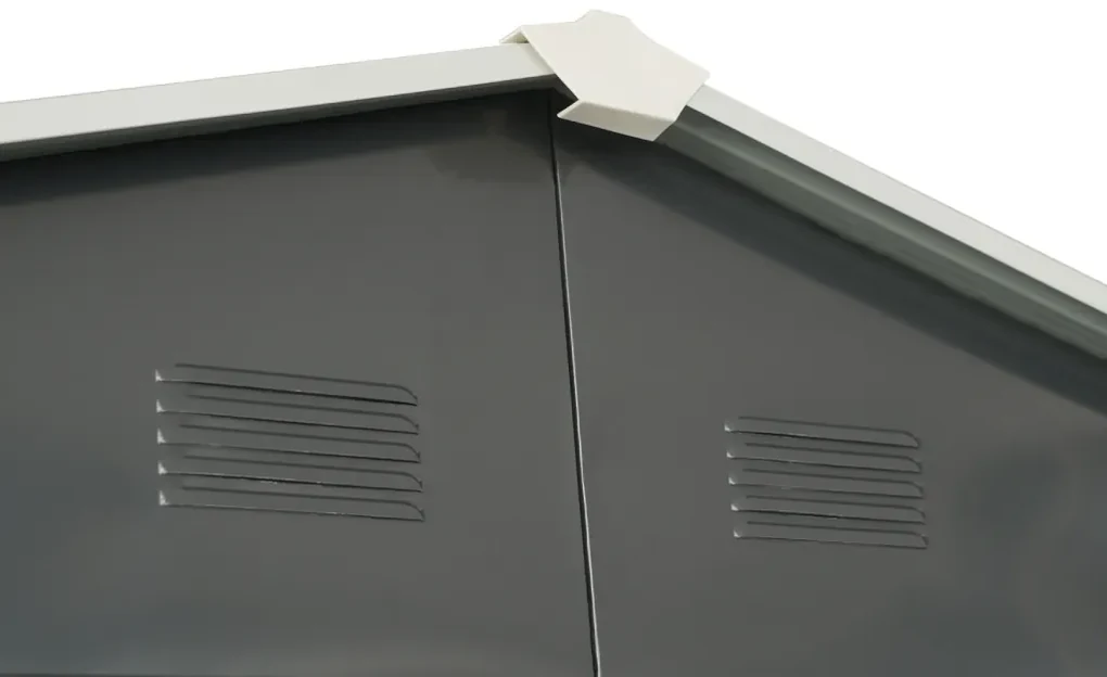 Záhradný domček s drevníkom BestBerg ZDD-6A / 6 m² / 322 x 196 x 196 cm / šedá