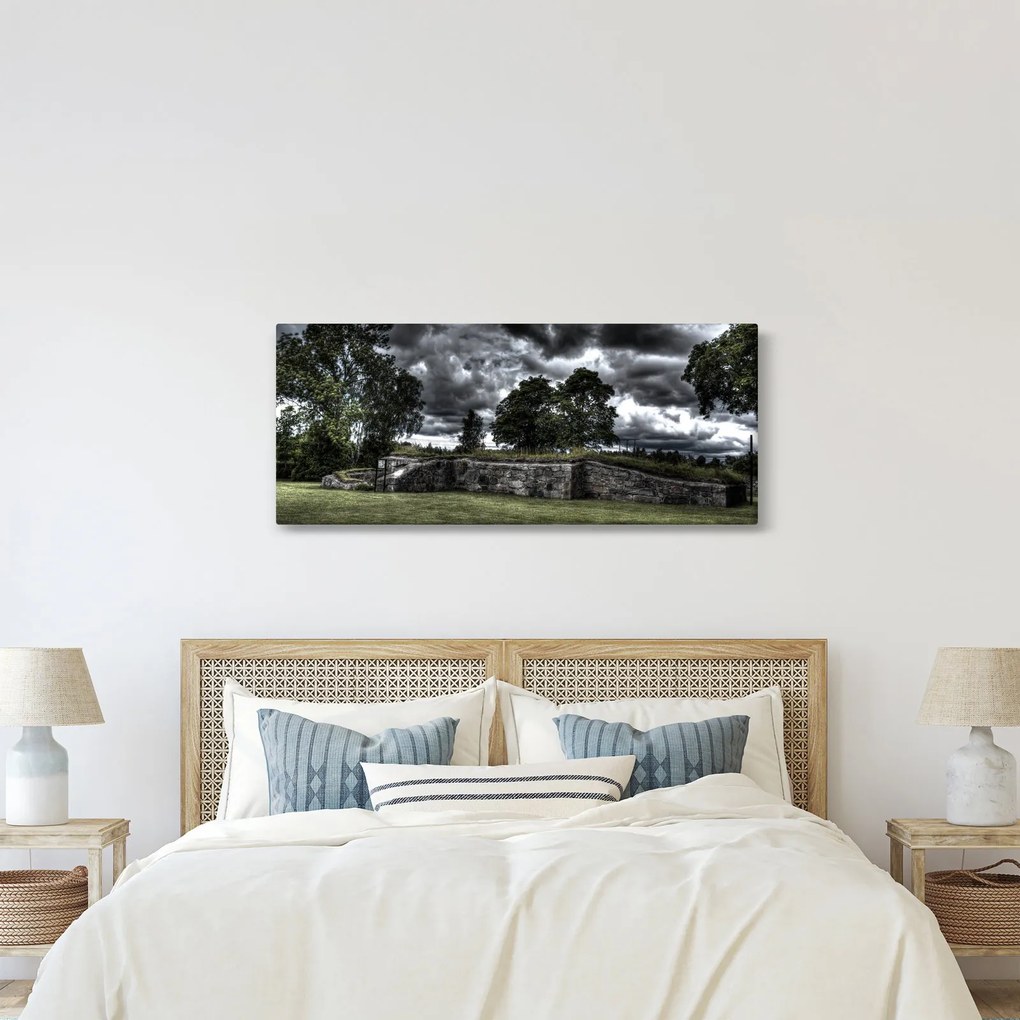 Obraz zatiahnutej oblohy (120x50 cm)