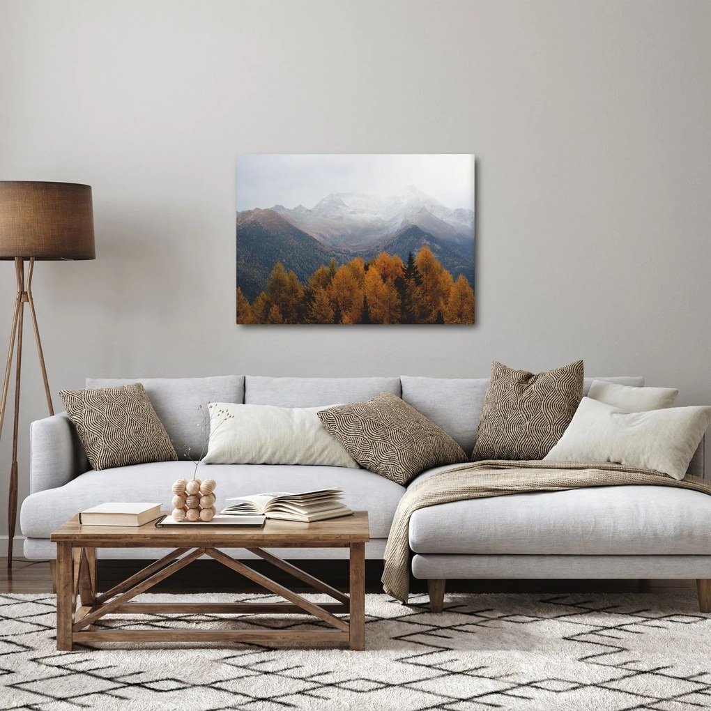 Obraz - Výhľad na hrebene hôr (70x50 cm)