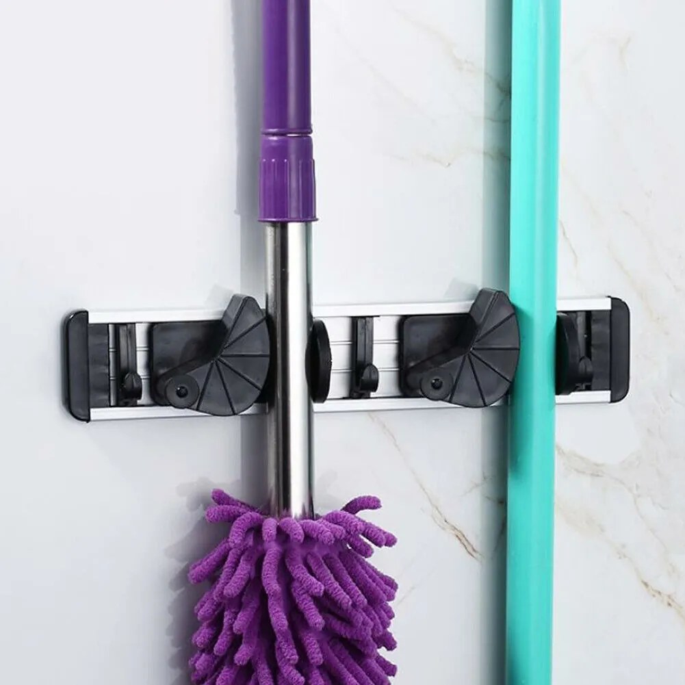 CMP Paris Držiak na metlu, zmeták, ručné náradie, 2-miestny + 3 háčiky, BARRE