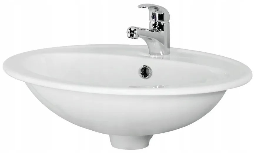 Cersanit Calla - zapustené umývadlo 54x41cm, biela, K11-0096