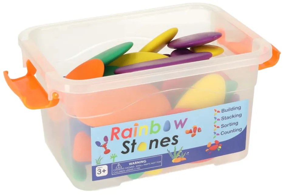KIK Kreativní oblázky barevné montessori puzzle