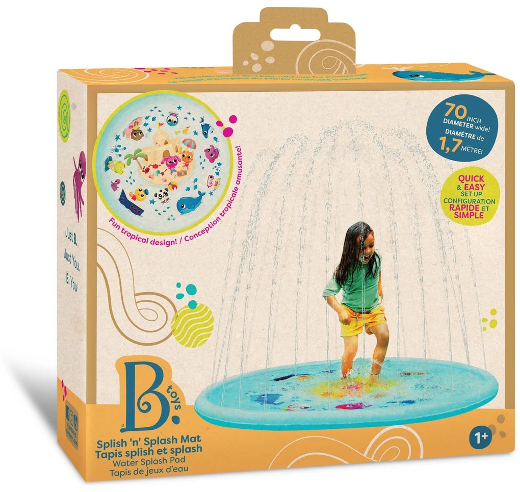 Striekacia hracia podložka Splish 'n' Splash