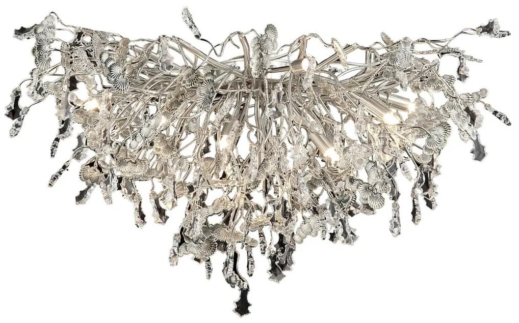 Krištáľový prisadený luster 12xG9/40W/230V chróm